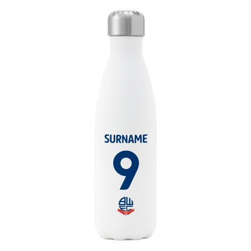 Bolton Wanderers FC Back of Shirt Insulated Water Bottle - White